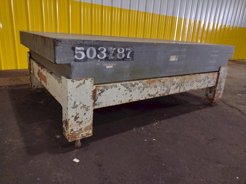6' X 4' X 5" COLLINS MICROFLAT GRANITE INSPECTION SURFACE PLATE AND TABLE STAND: STOCK #19004