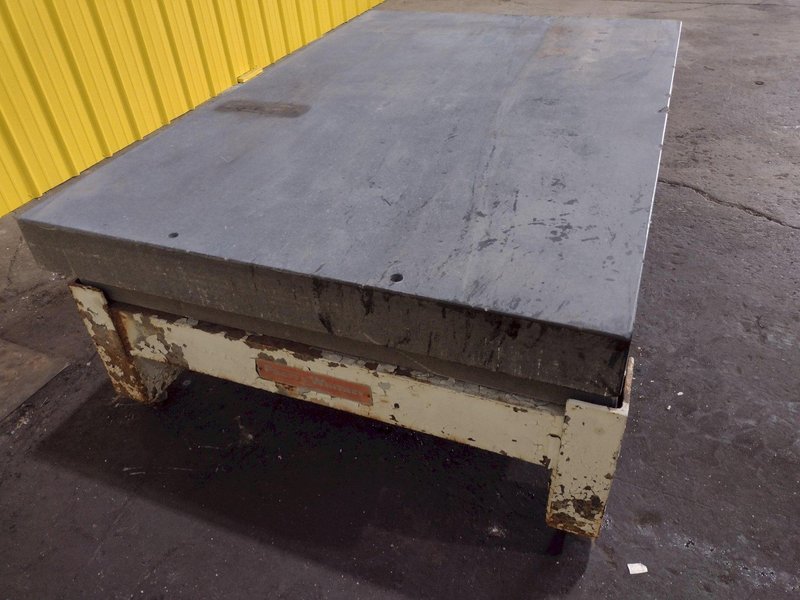 6' X 4' X 5" COLLINS MICROFLAT GRANITE INSPECTION SURFACE PLATE AND TABLE STAND: STOCK #19004