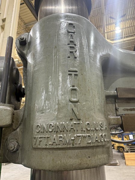 7' X 17" CARLTON MODEL 4A RADIAL DRILL: YOBRO #26416