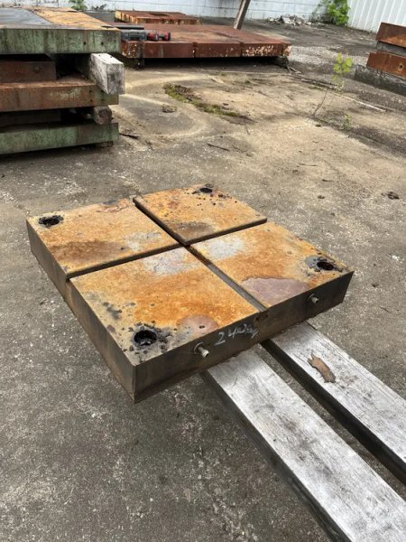 BOLSTER PLATE 24 X 24 X 4  T-SLOTTED