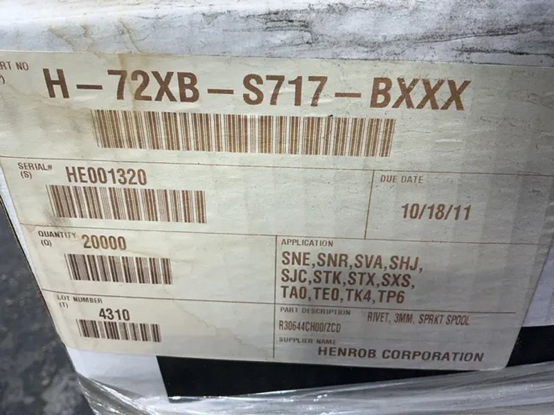 Henrob Self-pierce Rivet Spools - R30644ch00/zcd