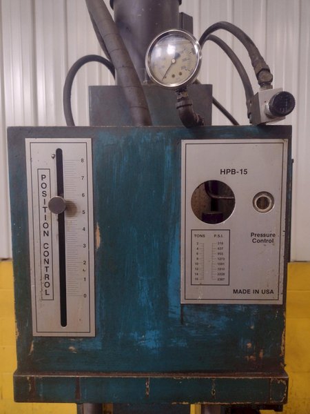 10 TON GREENERD MODEL #HPB-10 HYDRAULIC C-FRAME PRESS, 8" STROKE: STOCK #16266