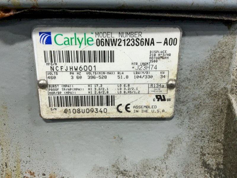 Carrier 30 Bar Chillerwater Cooled Chiller - 30hxc076r—661ka