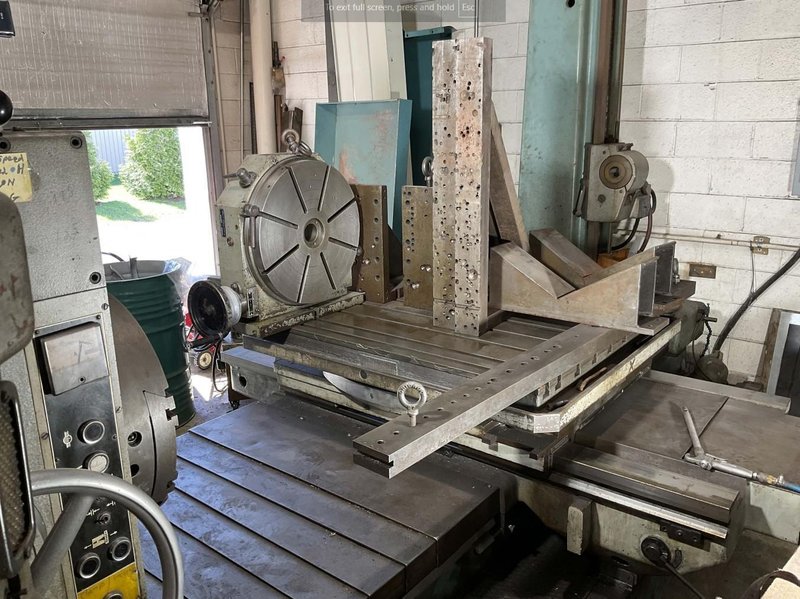 3.5"  x 40 TAPER TOS MODEL #W9 ROTARY TABLE HORIZONTAL BORING MILL WITH FACING HEAD : YOBRO 25160
