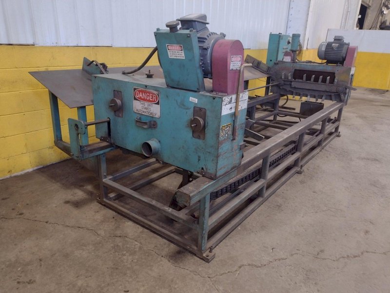 3" x 12' BUCKEYE MFG MODEL #56-98326 TUBE &amp; PIPE ROTARY BRUSH DEBURRING MACHINE: STOCK #16173
