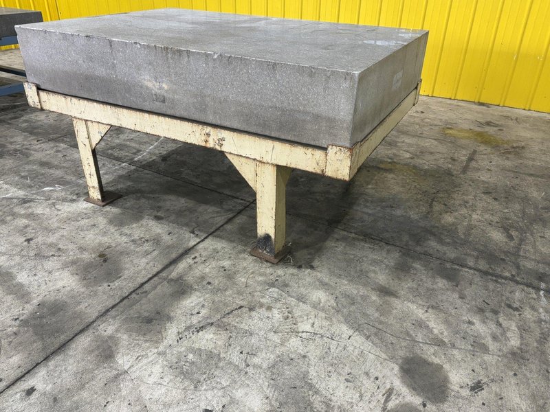 72" X 48" X 12" RAHN GRAY GRANITE PRECISION SURFACE INSPECTION PLATE: STOCK 16094