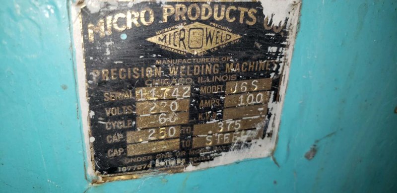 3/8" Microweld J6S Butt Welder