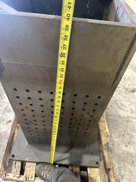 18" X 18" X 39 1/2" HIGH STEEL SET UP WORK HOLDING TOMBSTONE: STOCK #22224