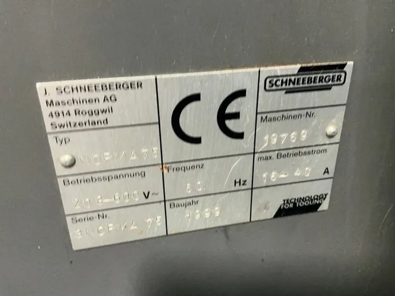Schneeberger 12” X 36” CNC Tool And Cutter Grinder - Norma75