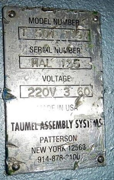 .55" TAUMEL ORBITAL HEAD FORMING MACHINE