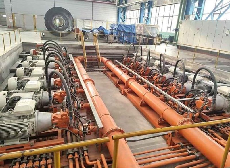 16,000 ton SMS Horizontal Direct Single Action Ext Press, Ind Billet Furnace, Stretcher, Saw, Billet Peeler (14552)