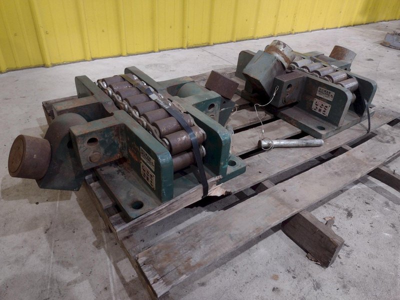 (2) 75 TON HILLMAN MODEL #75-OT ROLLER TYPE MACHINERY MOVING SKATES: STOCK #22986