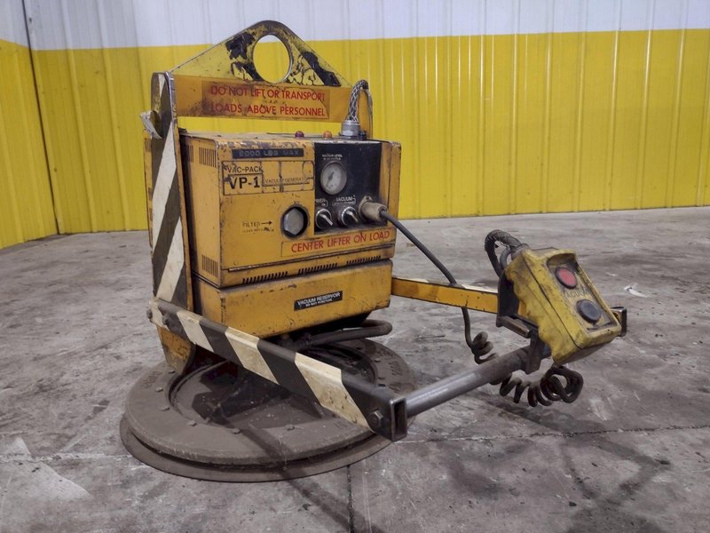 2,000 LBS ANVER LIFT MODEL #VP-1 VACUUM SHEET LIFTER: STOCK #23687