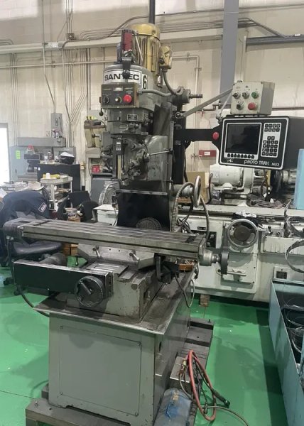 USED SANTEC 9" X 42" 2-AXIS CNC BED MILL, Stock# 10971
