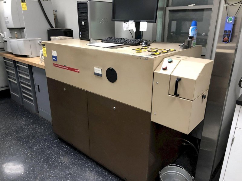 ARL Fisons model 3460oe steel base spectrometer s/n 1177, new vacuum 2014, 14 elements, : Phos, Sul, Selenium, Carbon, Silicon, Nickel, Chromium, Molybdenum, Manganese, Copper, Iron, Zinc, Aluminum and Lead.