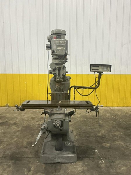 2 HP BRIDGEPORT SERIES I VERTICAL RAM TYPE KNEE MILL WITH DRO: YOBRO #26190