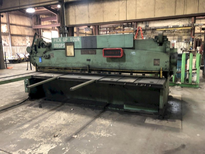 12' X 3/8" LODGE &amp; SHIPLEY MODEL 0612 MECHANICAL POWER SQUARING SHEAR: STOCK 11410