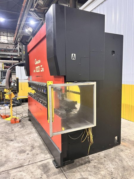 110 TON x 10' AMADA MODEL #HFE100-3S  HYDRAULIC PRESS BRAKE: STOCK #21984