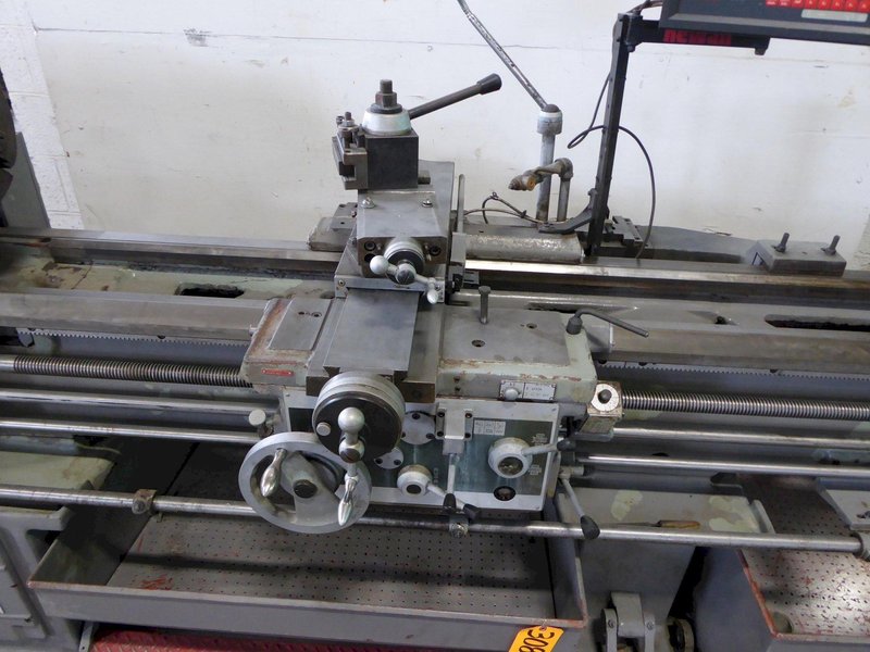 21"/28" x 100" US Industrial Gap Bed Lathe, Inch/mm, 3" Hole, Taper, 10 HP, DRO, Clean