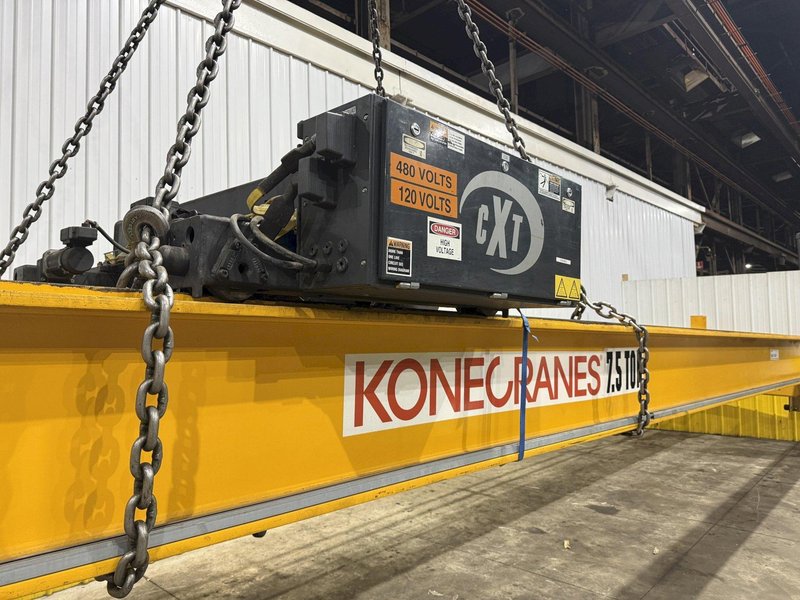 7.5 TON x 48'-9'' x KONE CRANES FREE STANDING CRANE SYSTEM, COMPLETE WITH 140' RUNWAY BEAMS AND UPRIGHTS: YOBRO #24534