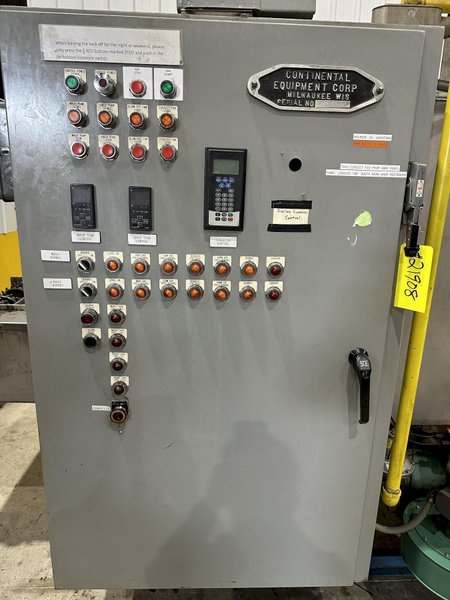 18" X 15" H X 4 STAGE CONTINENTAL EQUIPMENT CORP GAS HEAT STAINLESS STEEL CONVEYOR WASHER, NEW IN 2010: STOCK #21908