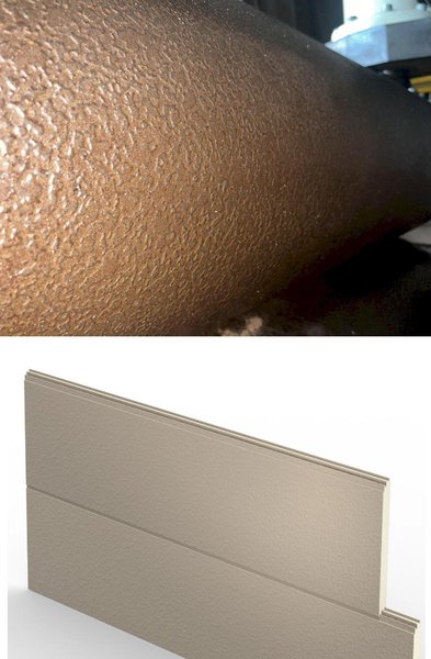 50" WIDE BRADBURY PUMA "STUCCO" DESIGN TWIN-STAND EMBOSSER ROLLS, NEW 2013: STOCK #17004