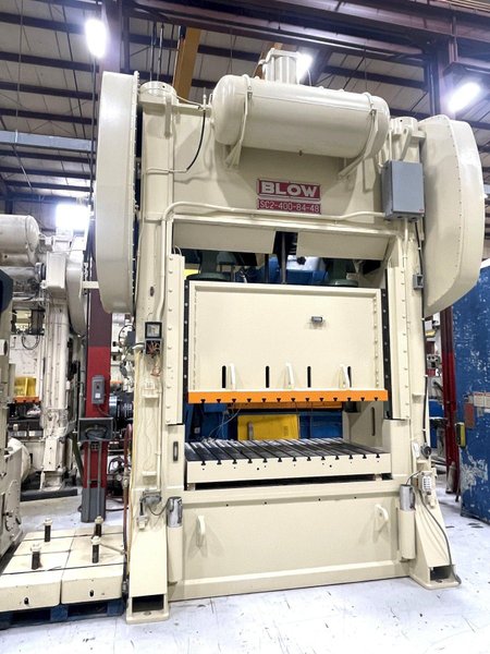 400 ton Blow SC2-400-84-48 Used Straight Side Mechanical Metal Stamping Press For Sale, Year 1989, RECONDITIONED!