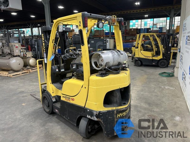 2021 - 5,000 LB. HYSTER S50FT SOLID TIRE LP GAS FORKLIFT
