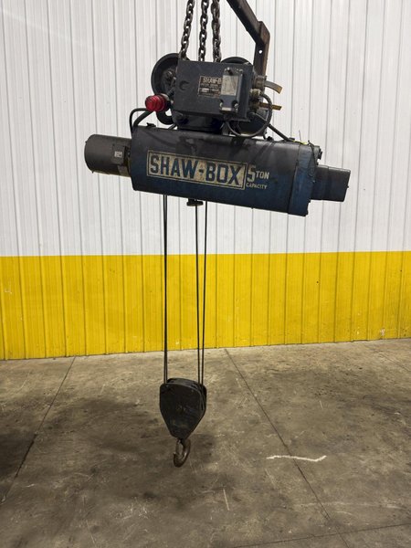 5 TON SHAW BOX SINGLE GIRDER POWERED CABLE HOIST &amp; TROLLEY, REMOTE CONTROLLED: YOBRO #25898