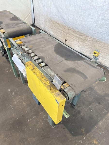 18" WIDE X 48"/60" LONG HYTROL POWERED BELT CONVEYORS. STOCK # 0640023.