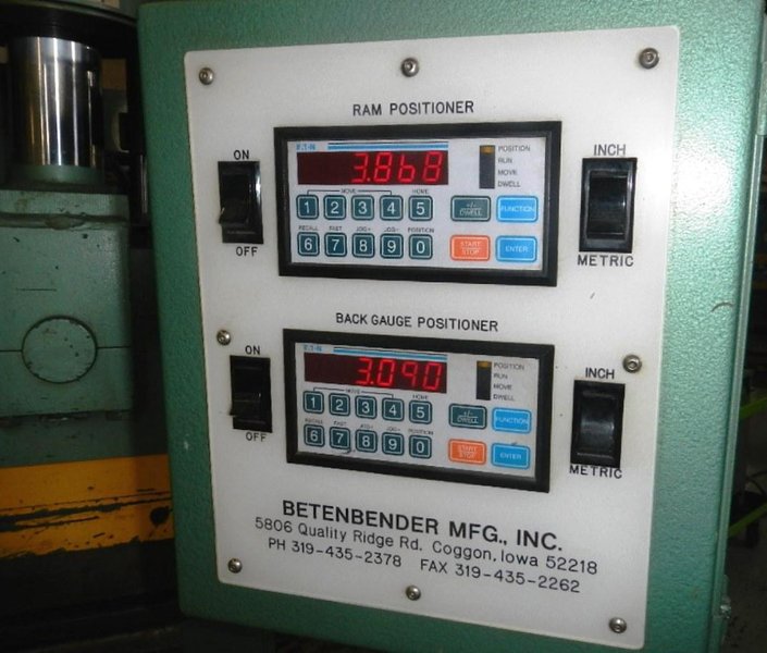 Betenbender 160 Ton x 12' Hydraulic Press Brake MODEL 12'-160 w/ CNC Back Gauge