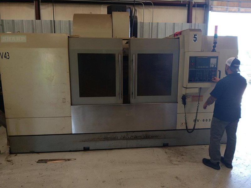 Sharp SV-6030, VMC, 2008 – w/ 4th Axis Rotary, CTS, 10,000 RPM Spindle, Box Way Machine, Under Power Inspection Ready