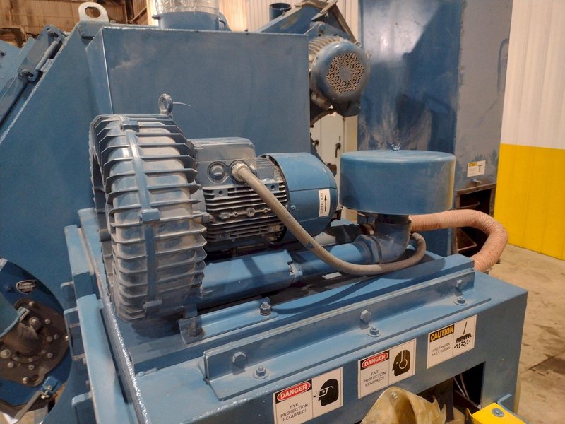 4 WHEEL X 18" VIKING MODEL #MP1809P CHAIN MESH BELT DE-FLASHING / SHOT BLAST MACHINE: STOCK #21636