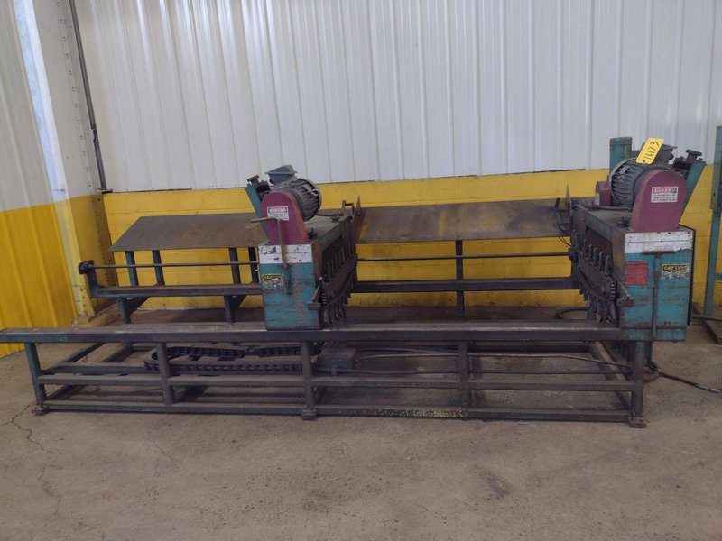 3" x 12' BUCKEYE MFG MODEL #56-98326 TUBE &amp; PIPE ROTARY BRUSH DEBURRING MACHINE: STOCK #16173
