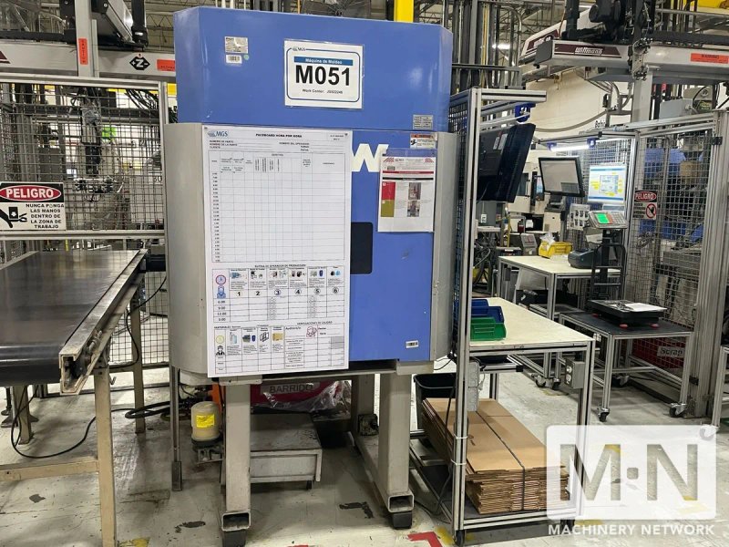 121 TON 4.3 OZ JSW MODEL J110AD-180H ELECTRIC INJECTION MOLDING MACHINE MFG 2005