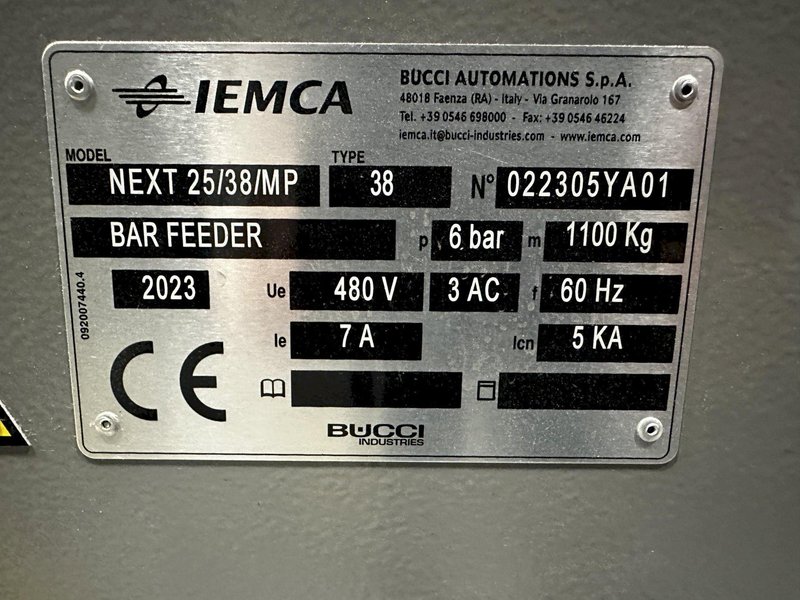 NEW Iemca Next 25/38/MP CNC Bar Feeder Davenport for sale