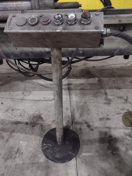 72" WIDE BEAM ENERPAC HYDRAULIC CLAMPING FIT-UP TACKING PRESS, FOR WELDING I-BEAMS: STOCK #20541