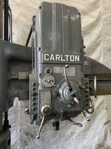 4' X 15" CARLTON RADIAL ARM DRILL. STOCK #0989825