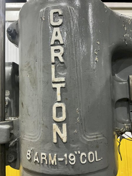 8' X 19" CARLTON MODEL #4A RADIAL ARM DRILL: YOBRO #25902
