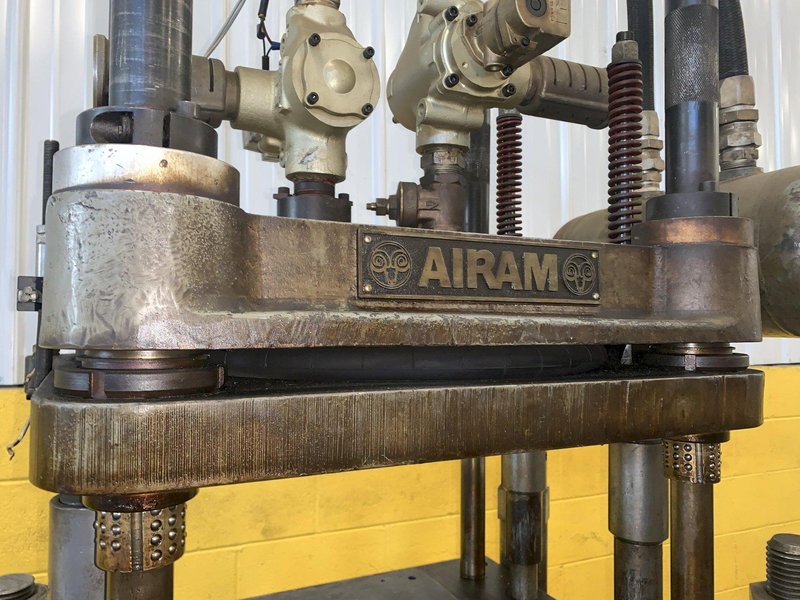 12 TON AIRAM 4-POST DUAL VALVE CUTOFF PRESS: STOCK #13723