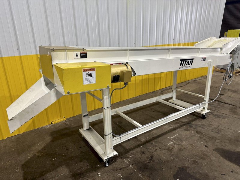 120" X 20" TITAN MODEL #WF049 STEEL BELT PARTS TRANSFER CONVEYOR: STOCK #19457