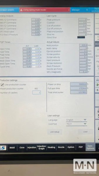 2545 TON 385 OZ OR 442 OZ LS MTRON MODEL THE ONE 2300 HYBRID INJECTION MOLDING MACHINE MFG 2021/2019 (4) AVAILABLE