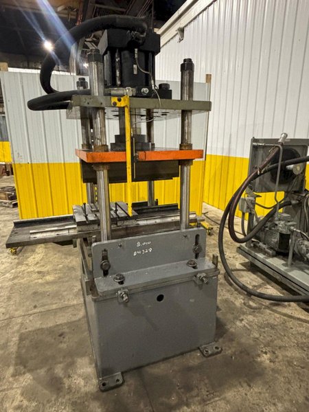 100 TON ROLLFORM INC HYDRAULIC 4 POST CUTOFF &amp; POWER UNIT, 12" STROKE: YOBRO #24328