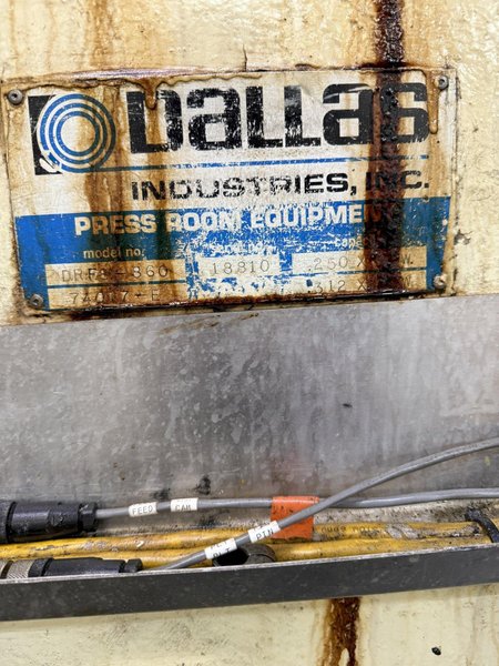 30,000 lbs. x 60" Dallas/American Steel Line Servo Coil Feed Line For Sale