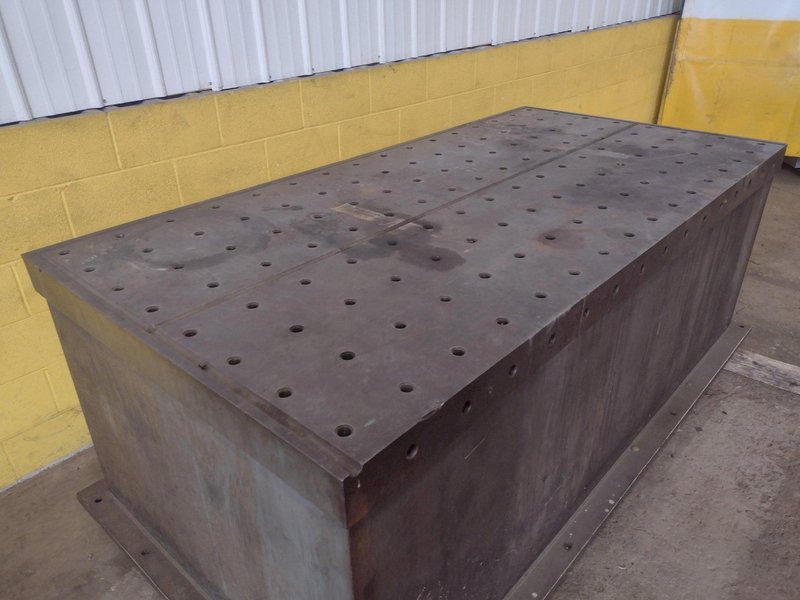 48" x 96" x 36"H INTERLAKE DRILLED &amp; TAPPED SET-UP / RISER TABLE: STOCK #16476