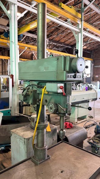 20" Clausing Single Spindle Drill, High Column, 24" x 40" Tbl., 3 MT, 1.5 HP
