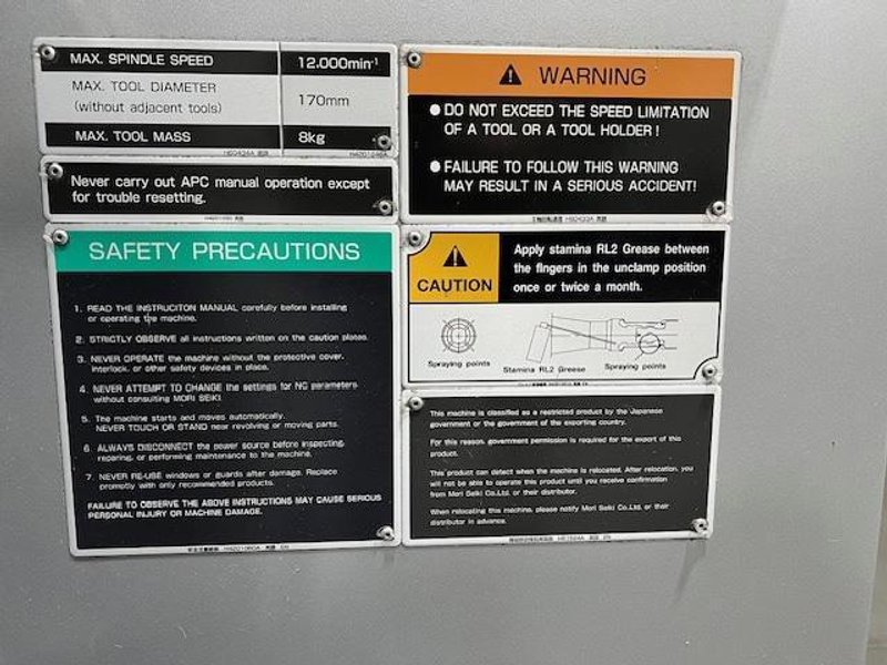 DMG Mori NHX5000 500MM HMC, 2012 – Full 4th, 12K RPM Spindle, 60 ATC, Video Available