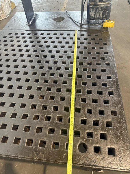 60" X 60" ACORN WELDING TABLE WITH STAND &amp; HYDRAULIC PRESS: YOBRO #26119
