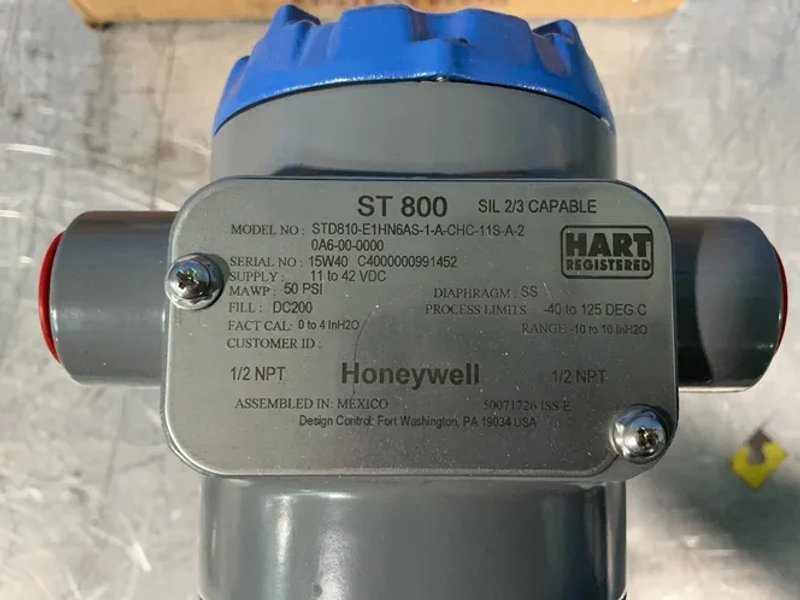 Honeywell 50 Psi Differential Pressure Transmitter - Std810-e1hn6as-1-a-chc-11s-a-20a6-00-0000