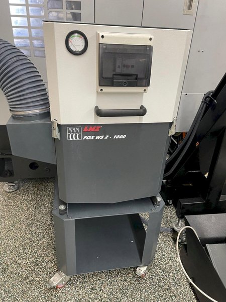 Tornos Almac CU 2007 7-Axis CNC Vertical Machining Center with Part Loading and Parts Catcher System, Probing, 20K Spindle, Lehman 2-Axis Rotary Table, Back Operation Tilting Rotary Vise